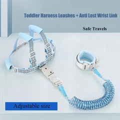 Toddler Harness Leash with Safety Key Lock Wristband