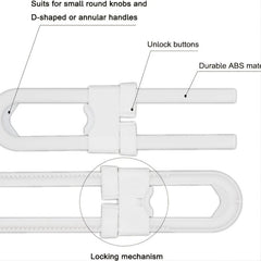 Child Proof Sliding Cabinet Lock Baby Safety U Shaped Latch