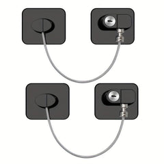 Child Safety Locks 2 Pack Multifunctional Window Drawer Refrigerator Lock