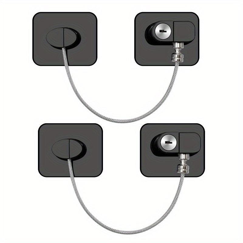 Child Safety Locks 2 Pack Multifunctional Window Drawer Refrigerator Lock