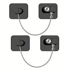 Child Safety Locks 2 Pack Multifunctional Window Drawer Refrigerator Lock