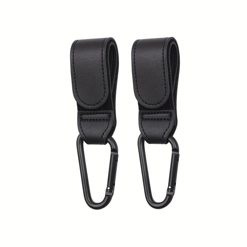 2pcs Stroller Hooks Keep Kids' Stroller Secure w/ Durable Metal Carabiners