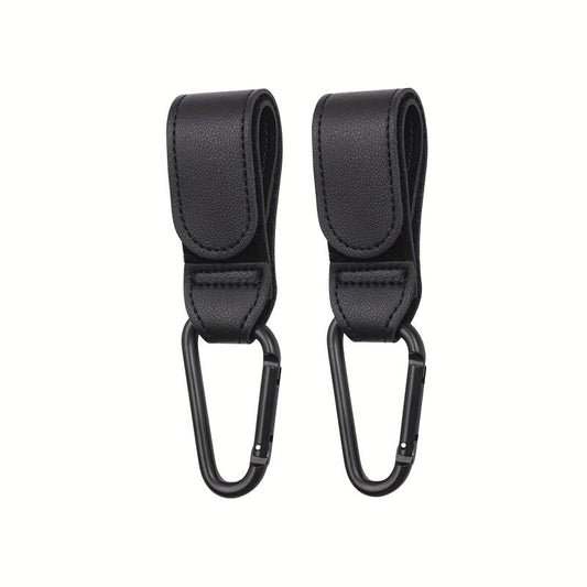 2pcs Stroller Hooks Keep Kids' Stroller Secure w/ Durable Metal Carabiners