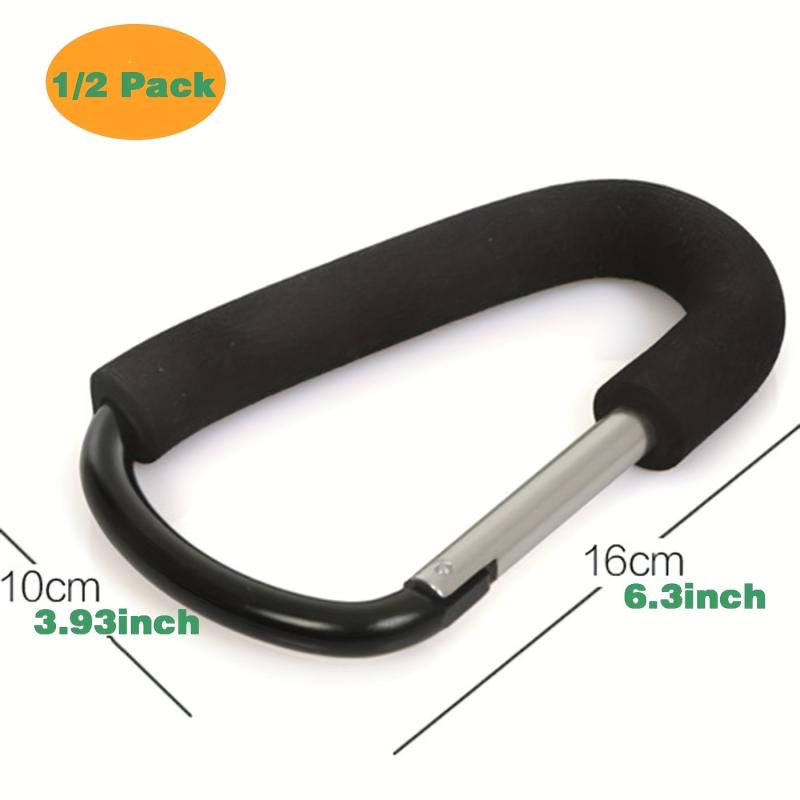 Stroller Hooks for Hanging Bags Mommy Stroller Clip Organizer Hook - 1/2 Pack