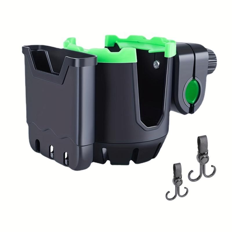 Universal Cup Holder & Hooks for Strollers Bikes