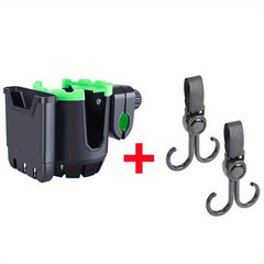 Universal Cup Holder & Hooks for Strollers Bikes