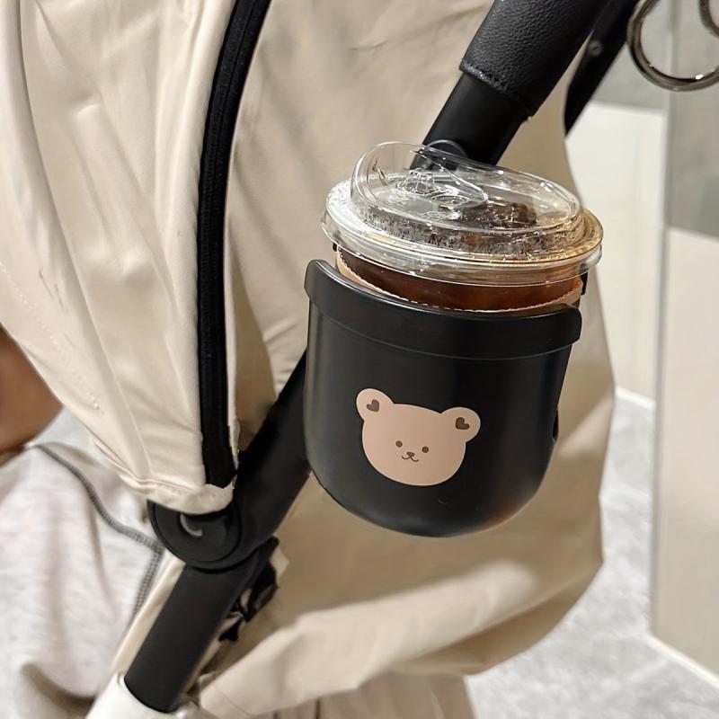 Bear Baby Stroller Bottle Rack - Securely Hold Bottles & Phone
