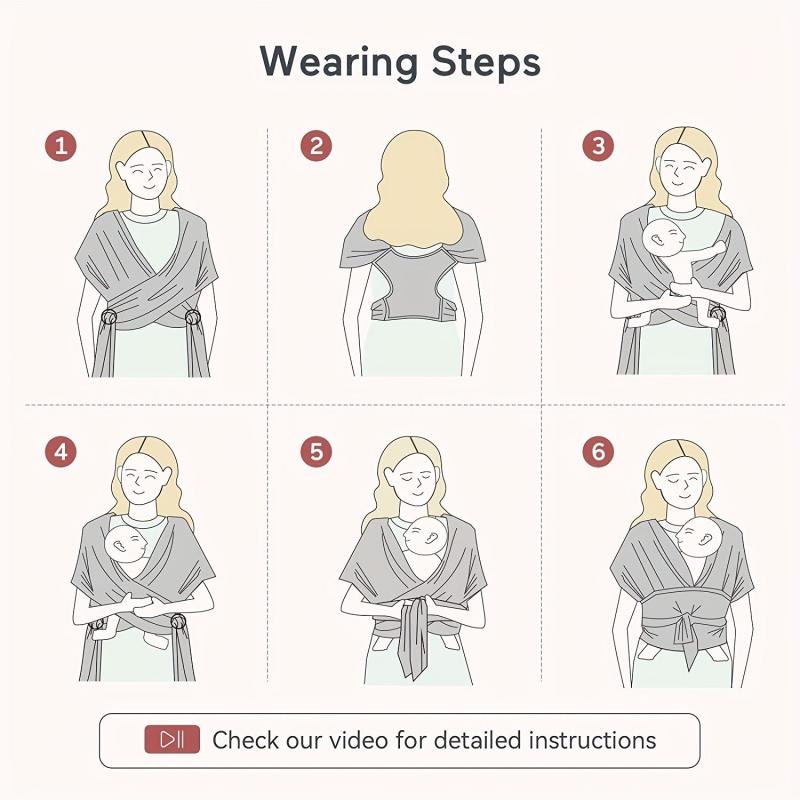 Baby Wrap Carrier Easy Wear for Newborn Up to 22.68 KG