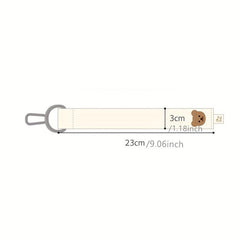 2-Piece Baby Car Hook Embroidered Bear Hanging Stroller Pendant