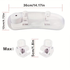 Universal Stroller Tray w/ Cup Holder & Snacks Holder, Non-Slip Grip Clip