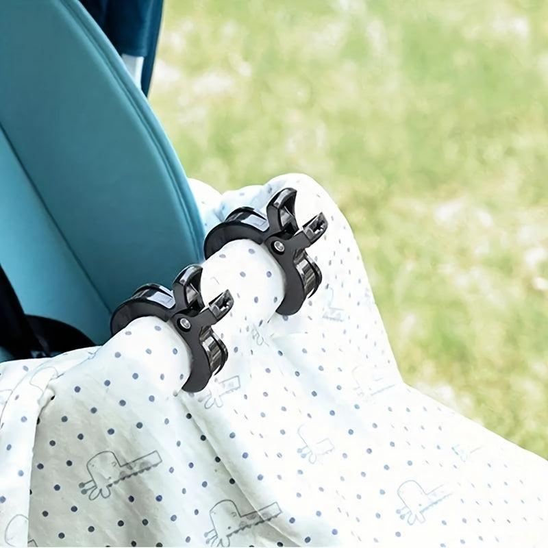 2pcs Pram Nail Clips for Muslin Blankets, Sun and Wind Protection
