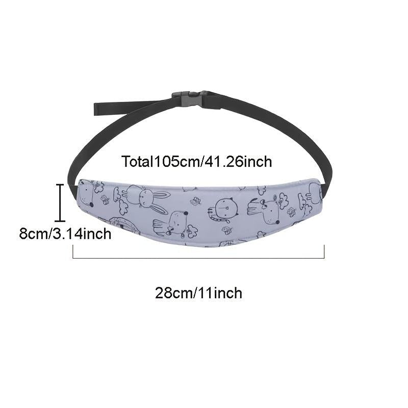 3pcs Infant Car Seat Head Support Cartoon Animal Pattern Headband