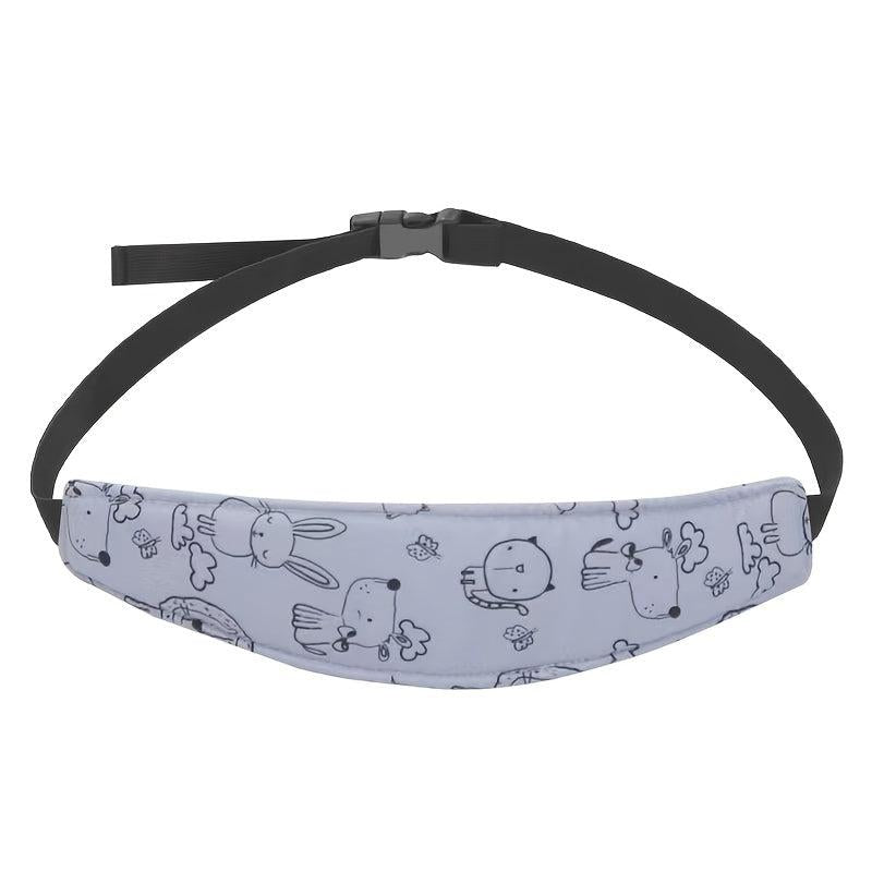 3pcs Infant Car Seat Head Support Cartoon Animal Pattern Headband