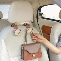 Bear Car Seat Back Row Hook Net