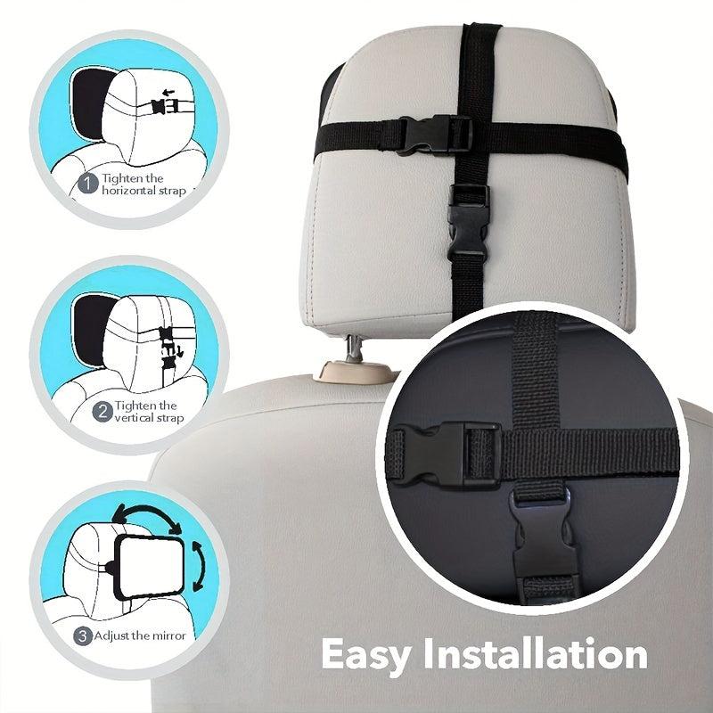 In-Car Baby Observation Mirror Shatterproof Easy To Assemble Car Seat Mirror