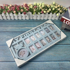 12 Month Baby Growth Photo Frame, Wall Hanging or Pendulum
