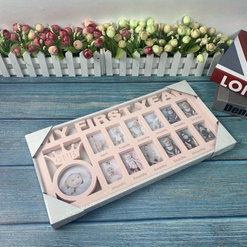 12 Month Baby Growth Photo Frame, Wall Hanging or Pendulum