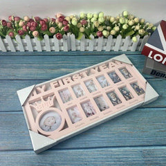 12 Month Baby Growth Photo Frame, Wall Hanging or Pendulum