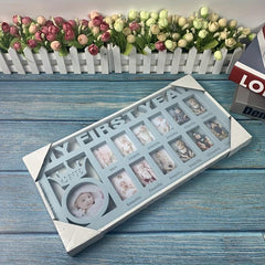 12 Month Baby Growth Photo Frame, Wall Hanging or Pendulum