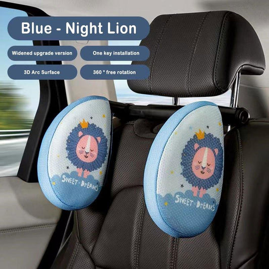 Car Rear Seat Sleeping Pillow - Neck Support Headrest for Self-driving Travel