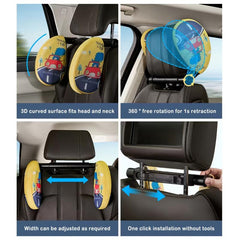 Car Rear Seat Sleeping Pillow - Neck Support Headrest for Self-driving Travel