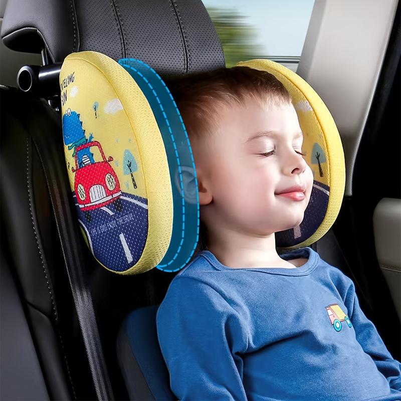 Car Rear Seat Sleeping Pillow - Neck Support Headrest for Self-driving Travel