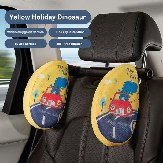 Car Rear Seat Sleeping Pillow - Neck Support Headrest for Self-driving Travel