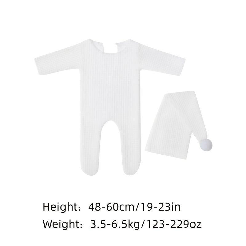 Newborn Photography Rompers Hat Set