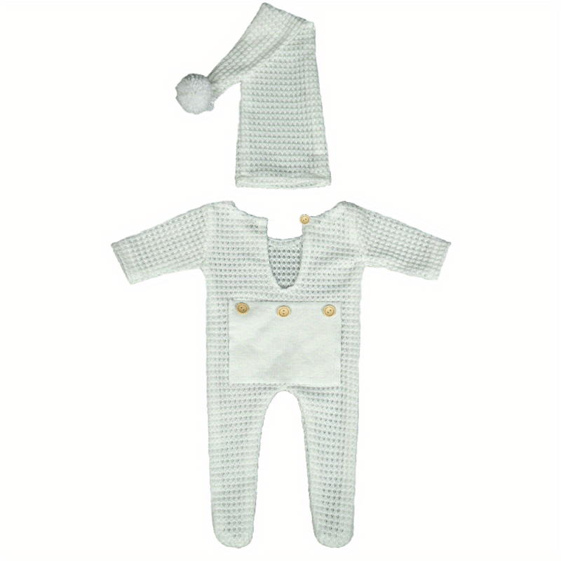 Newborn Photography Rompers Hat Set