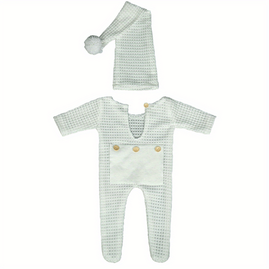 Newborn Photography Rompers Hat Set
