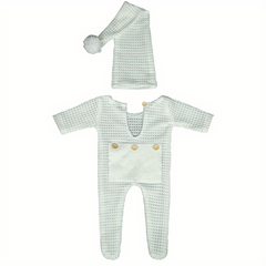 Newborn Photography Rompers Hat Set