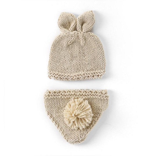 Cartoon Rabbit Cap & Shorts Set for Newborn Photo Props