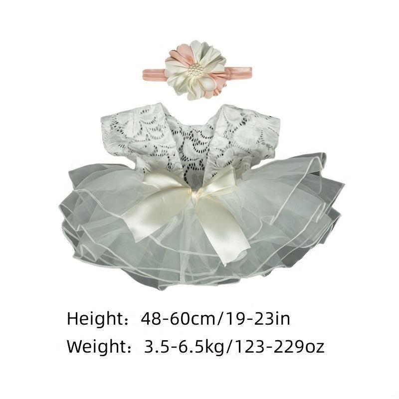 Newborn Baby Sunflower Tutu Bow Skirt Outfit