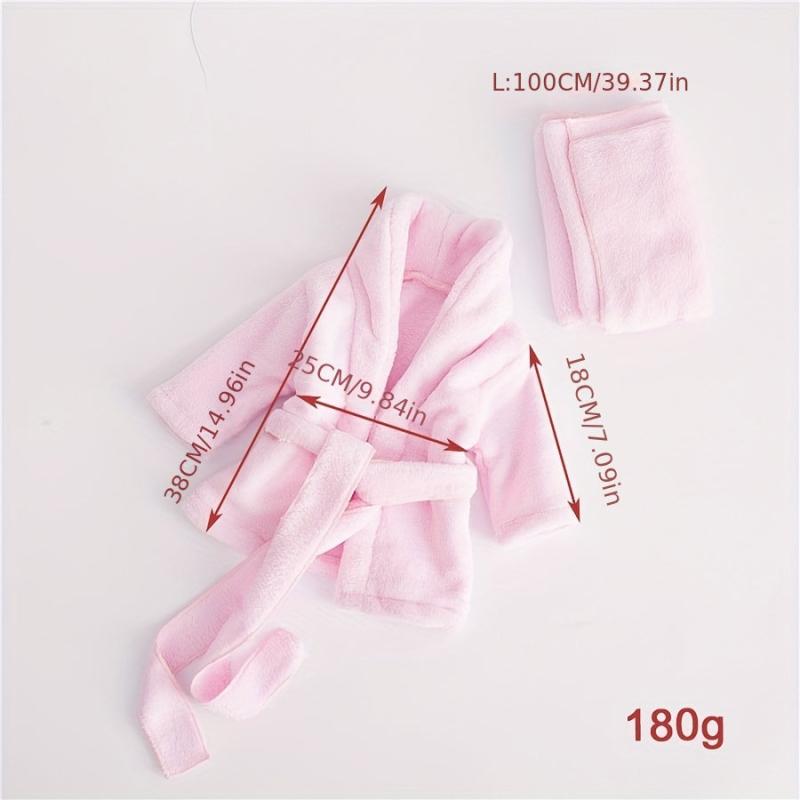 2pcs Baby Photo Bathrobe Set Thickened Props