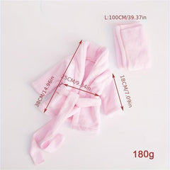 2pcs Baby Photo Bathrobe Set Thickened Props