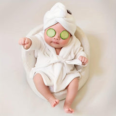 2pcs Baby Photo Bathrobe Set Thickened Props