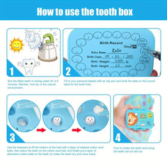Kids Baby Teeth Keepsake Box Tooth Saver Holder