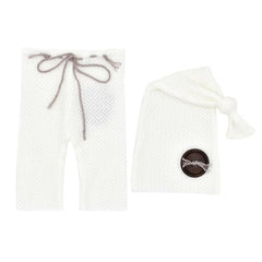 Newborn Photography Props Baby Pants Long Tail Knot Hat Set