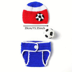 3pcs Baby Football Clothing Set for Newborn Photography