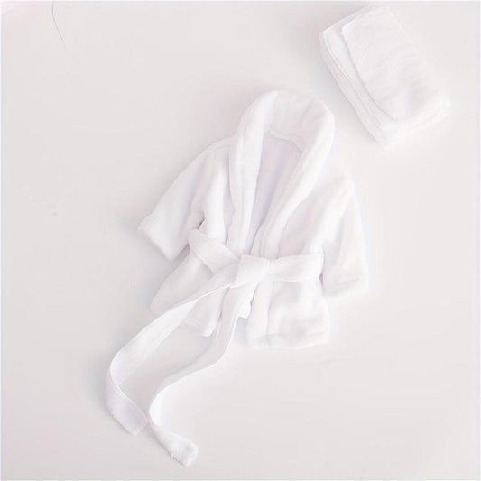 Newborn Photography Props Baby Bathrobes Bath Towel Hooded Robe