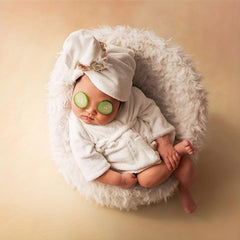 Newborn Photography Props Baby Bathrobes Bath Towel Hooded Robe