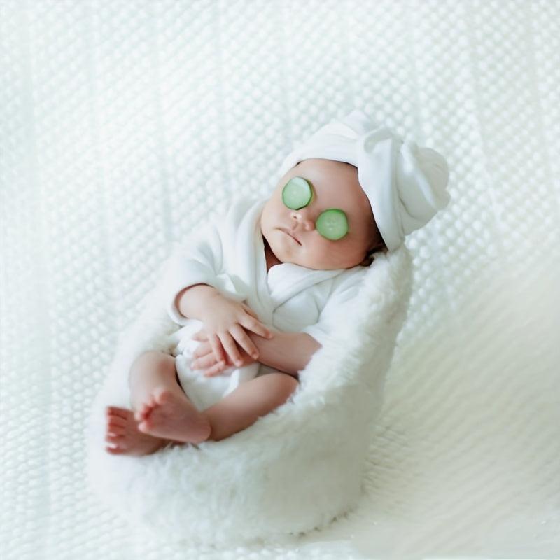 Newborn Photography Props Baby Bathrobes Bath Towel Hooded Robe