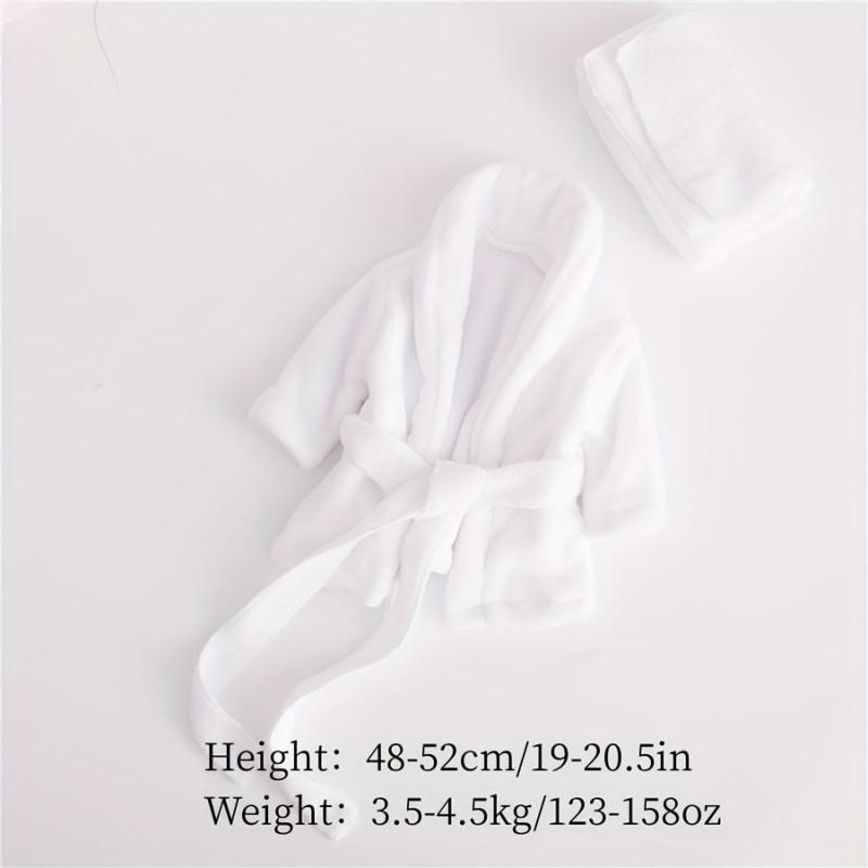 Newborn Photography Props Baby Bathrobes Bath Towel Hooded Robe