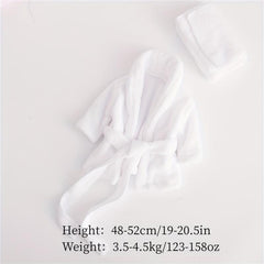 Newborn Photography Props Baby Bathrobes Bath Towel Hooded Robe