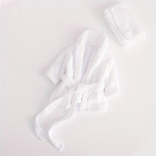 Newborn Photography Props Baby Bathrobes Bath Towel Hooded Robe