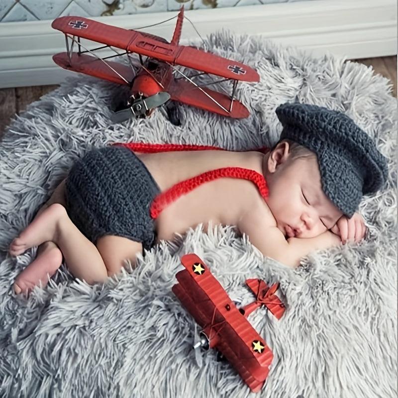 Baby Costume Set Suspender Hat Trousers Bowknot Tie