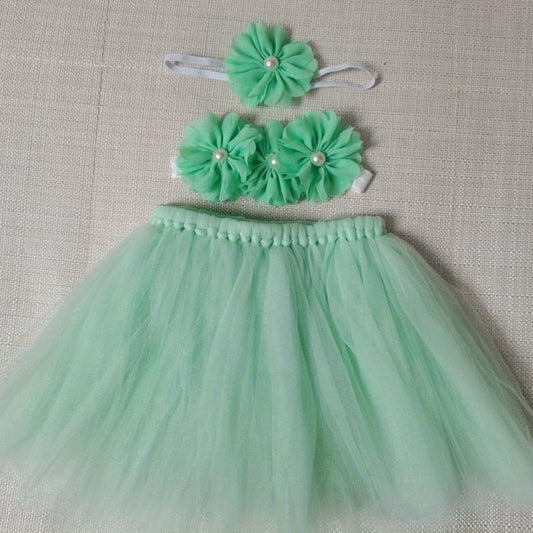 Newborn Tutu Skirt & Headband Set for Photography