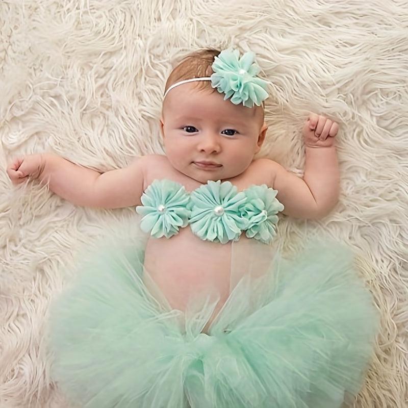 Newborn Tutu Skirt & Headband Set for Photography