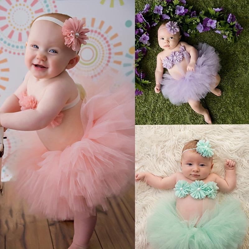 Newborn Tutu Skirt & Headband Set for Photography