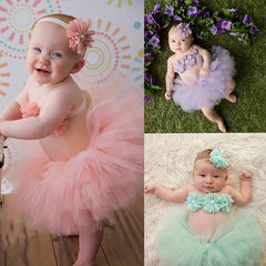 Newborn Tutu Skirt & Headband Set for Photography